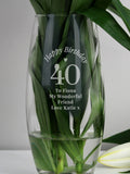 PMC personalised happy birthday bullet vase - British product