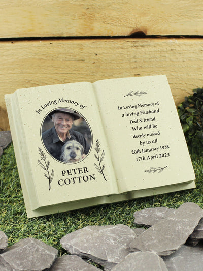 Next PMC Personalised Memorial Photo Upload Resin Book- Buy online at McGrocer