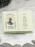 PMC personalised memorial book with photo upload, UK version