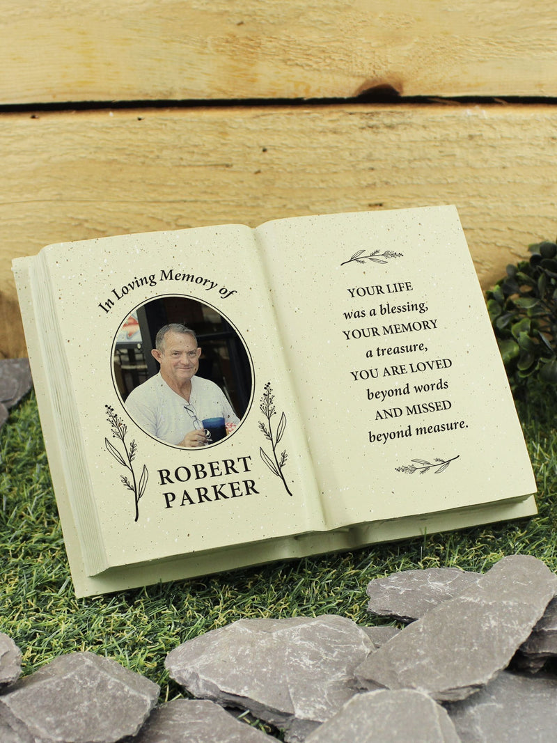 PMC personalised memorial book with photo upload, UK version