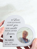 PMC personalised memorial heart ornament 15cm (British brand)