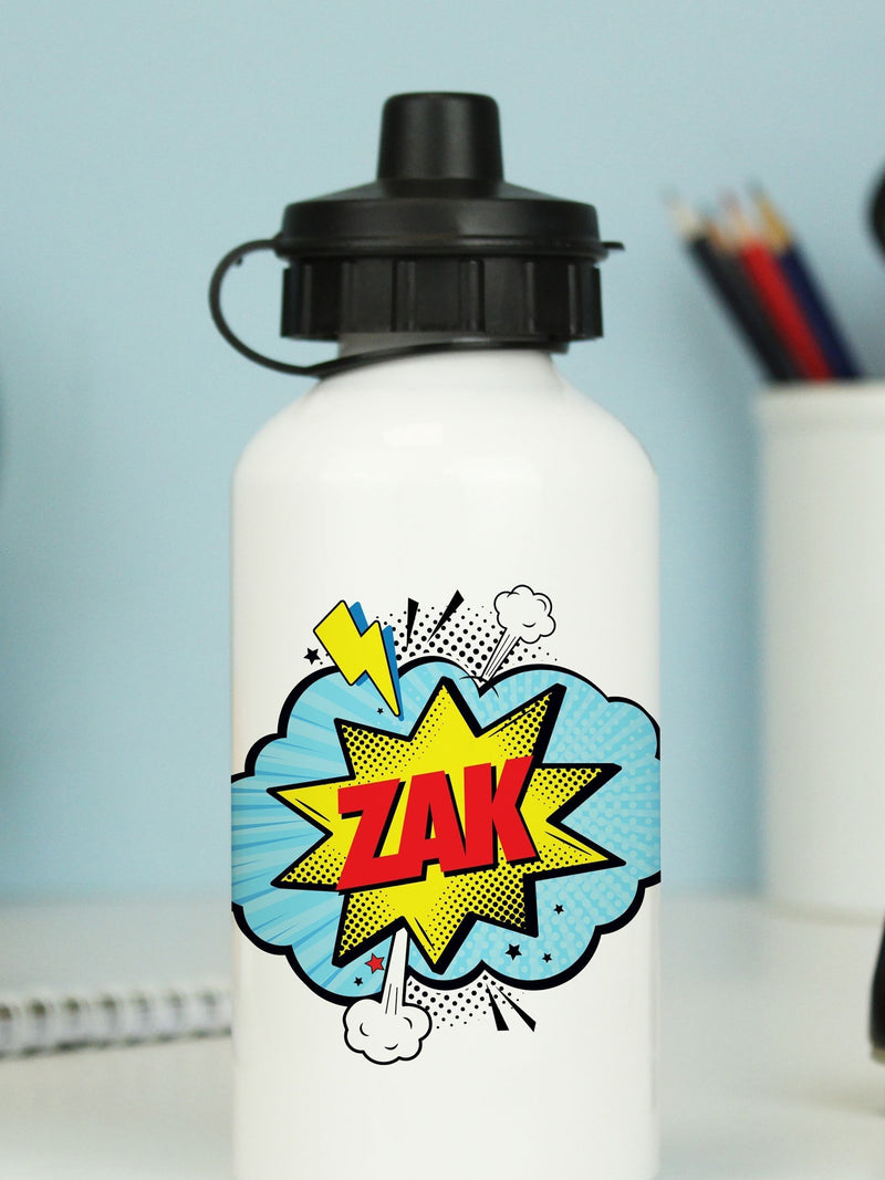 PMC personalised superhero water bottle 400ml, UK version