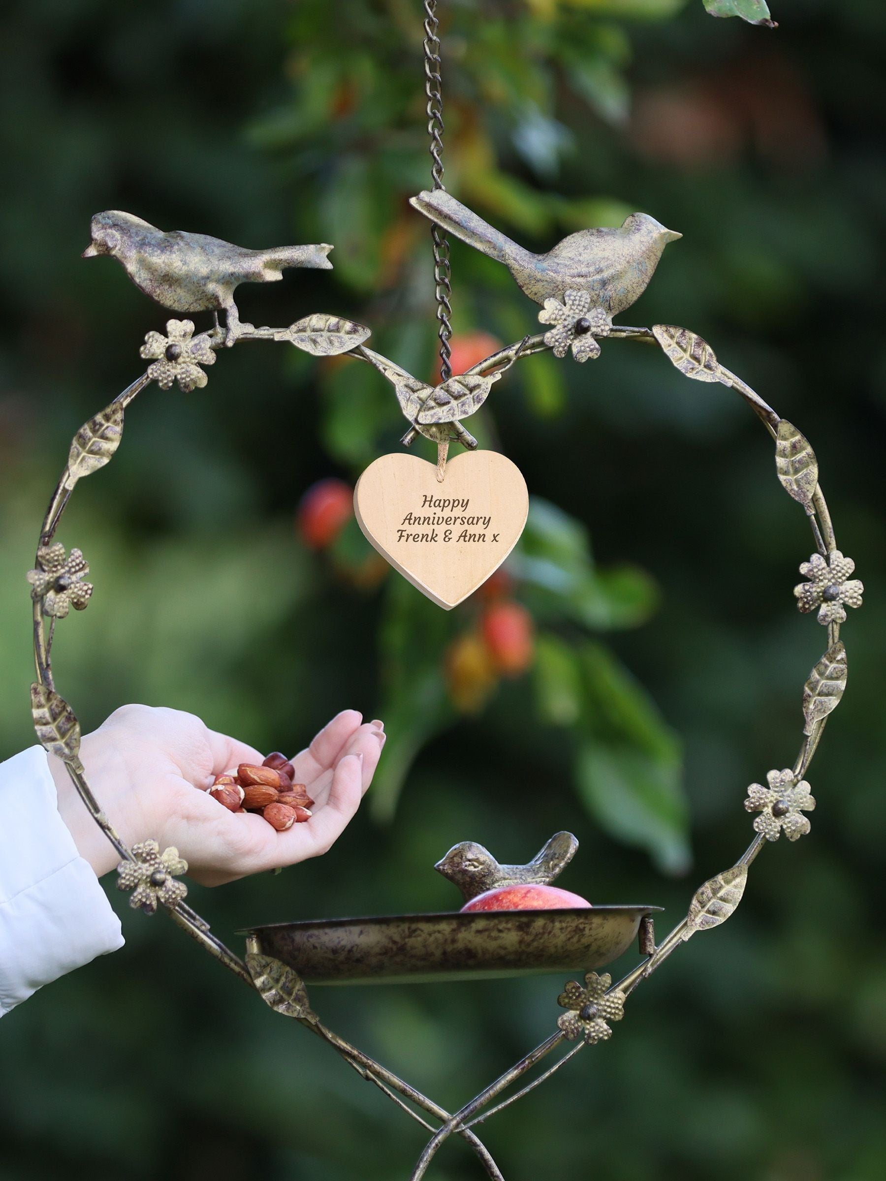 Dibor brown hanging bird feeder 33x32cm - British product