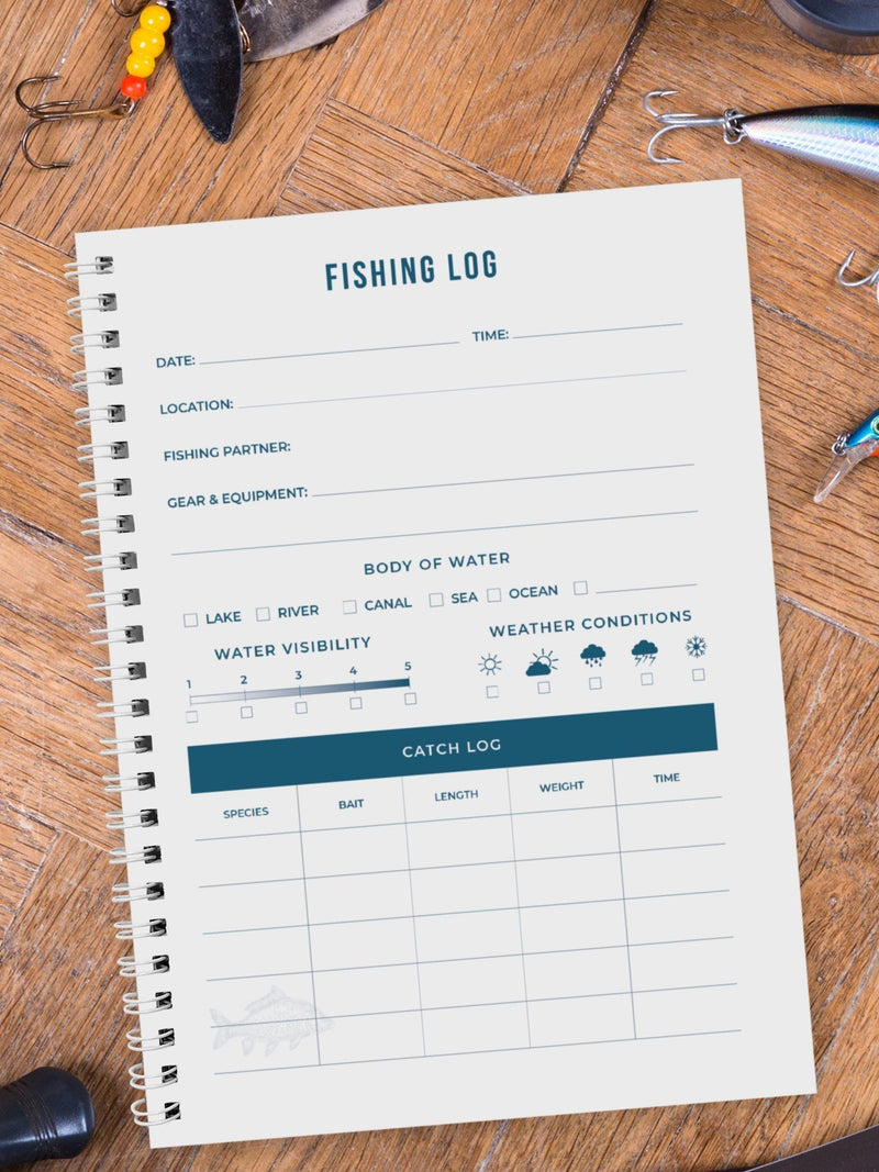 PMC personalised fishing log book, UK version