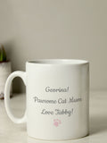 PMC personalised cat mum mug ceramic - imported from the UK