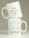 PMC personalised cat mum mug ceramic - imported from the UK