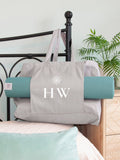 Treat Republic grey personalised yoga tote bag - British brand