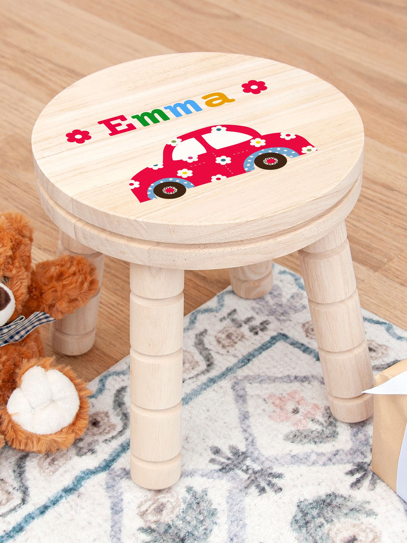 Treat Republic personalised wooden car stool, UK version