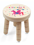 Treat Republic personalised unicorn wooden stool (British brand)