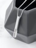 Treat Republic men's silver tone personalised necklace with 23.5 inch chain (British brand)