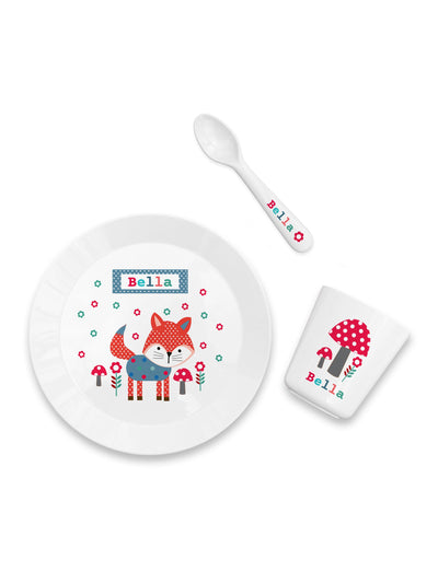 مجموعة عشاء شخصية للأطفال Treat Republic Little Fox من Next - اشترِ عبر الإنترنت من McGrocer
