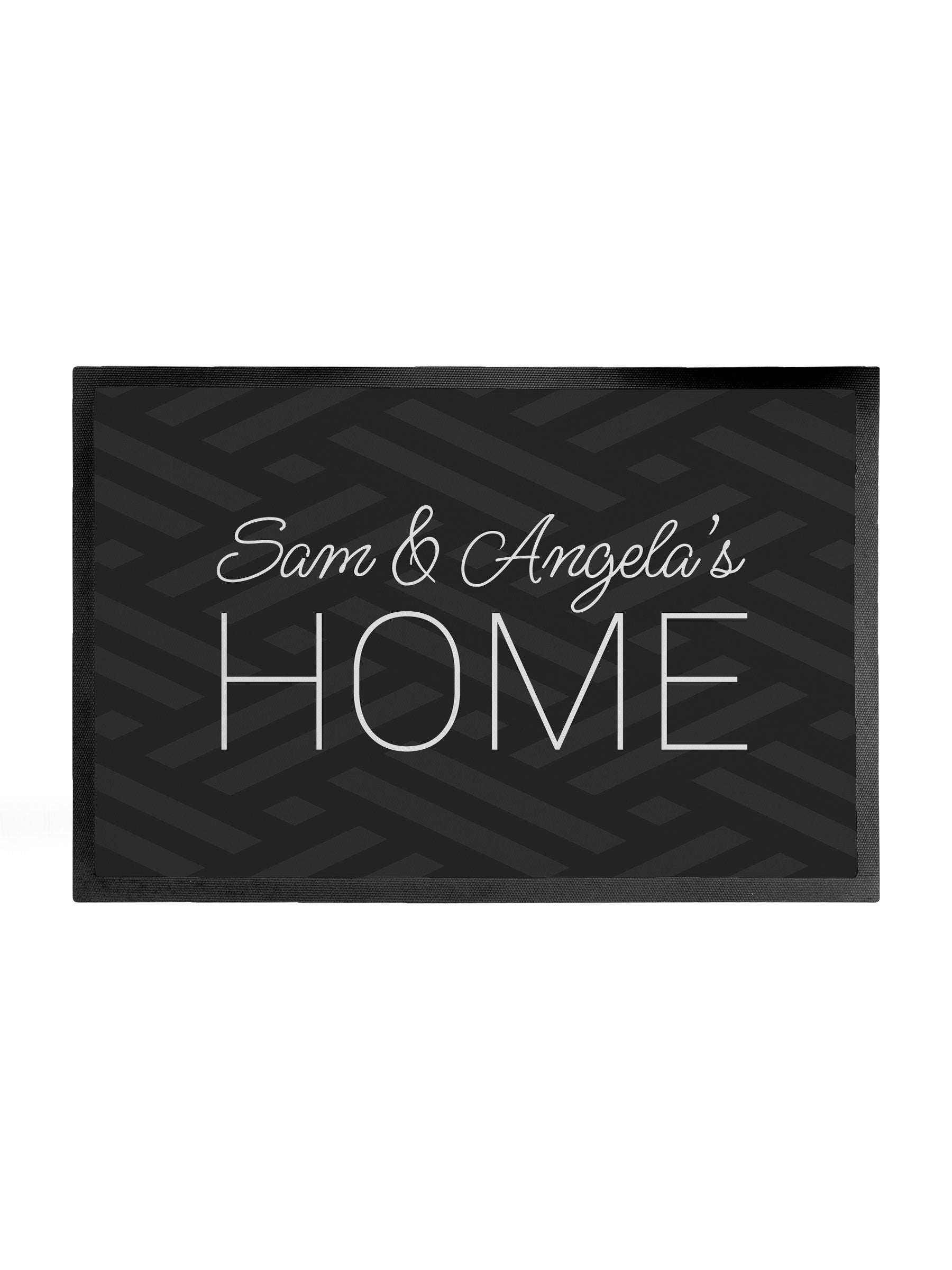 Treat Republic personalised grey patterned doormat 40x60cm, UK version