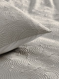 Grey Silver Embossed Geometric Texture Duvet Cover and Pillowcase Set