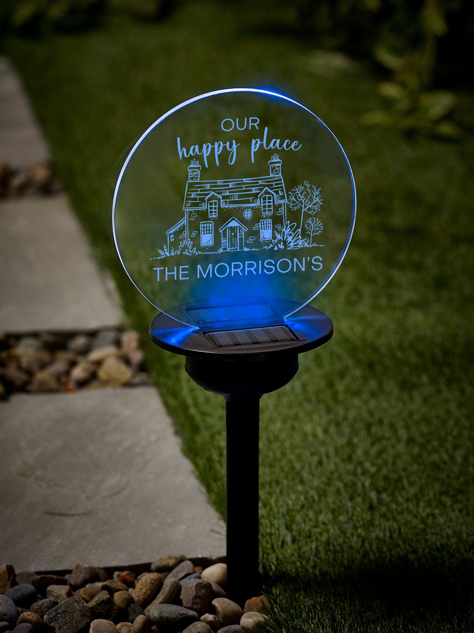 Loveabode personalised solar stake light 41cm (British brand)