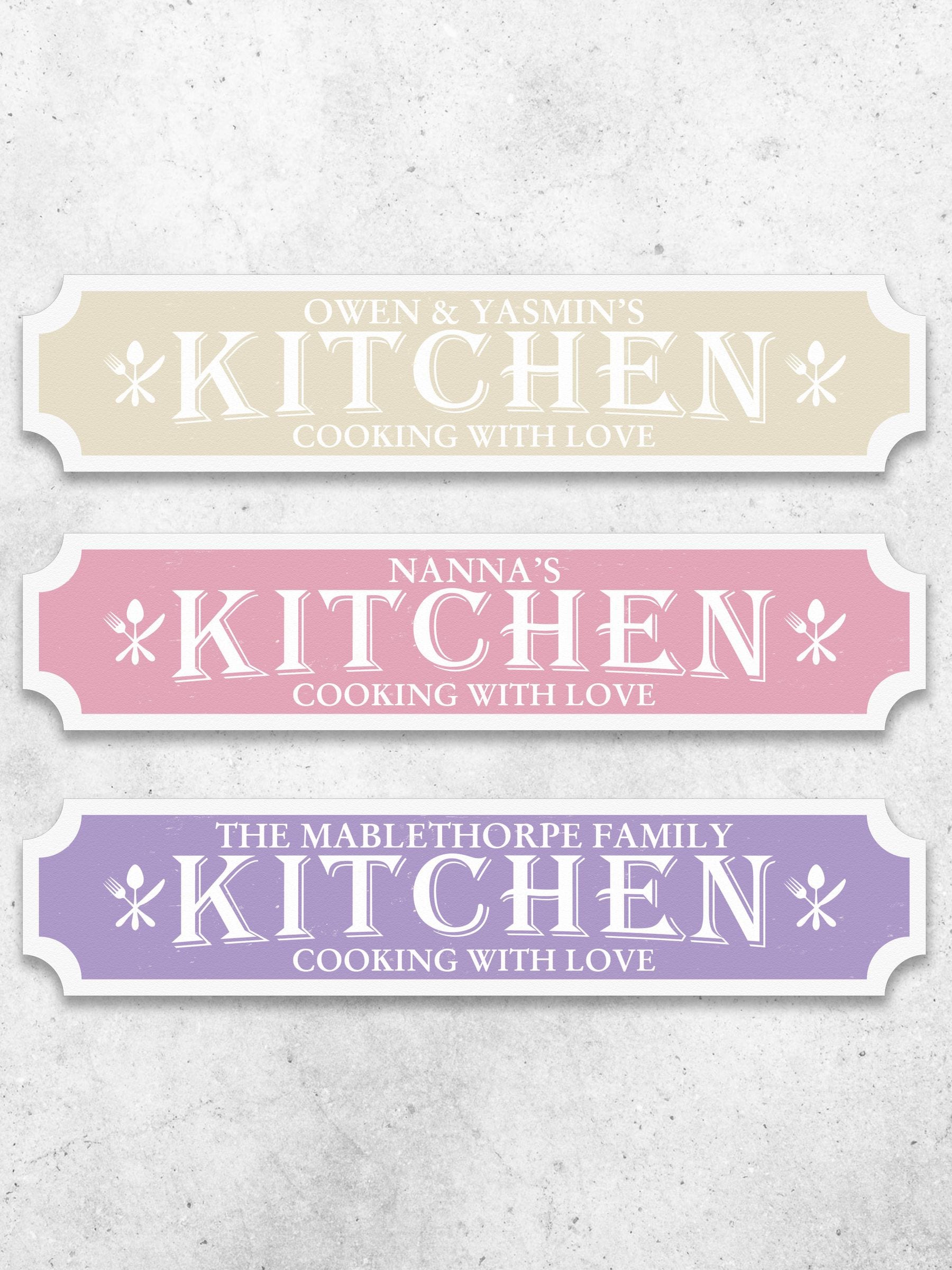 Loveabode personalised kitchen sign 50cm x 13cm (British brand)