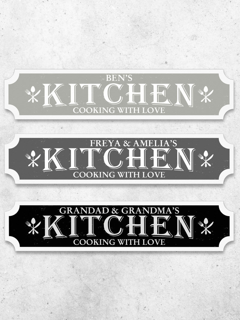 Loveabode personalised kitchen sign 50cm x 13cm (British brand)