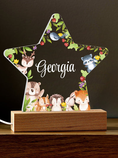 Next Loveabode Personalised Woodland Night Light- Buy online at McGrocer
