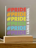 Loveabode rainbow personalised night light (British brand)