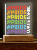 Loveabode rainbow personalised night light (British brand)