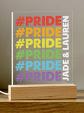 Loveabode rainbow personalised night light (British brand)