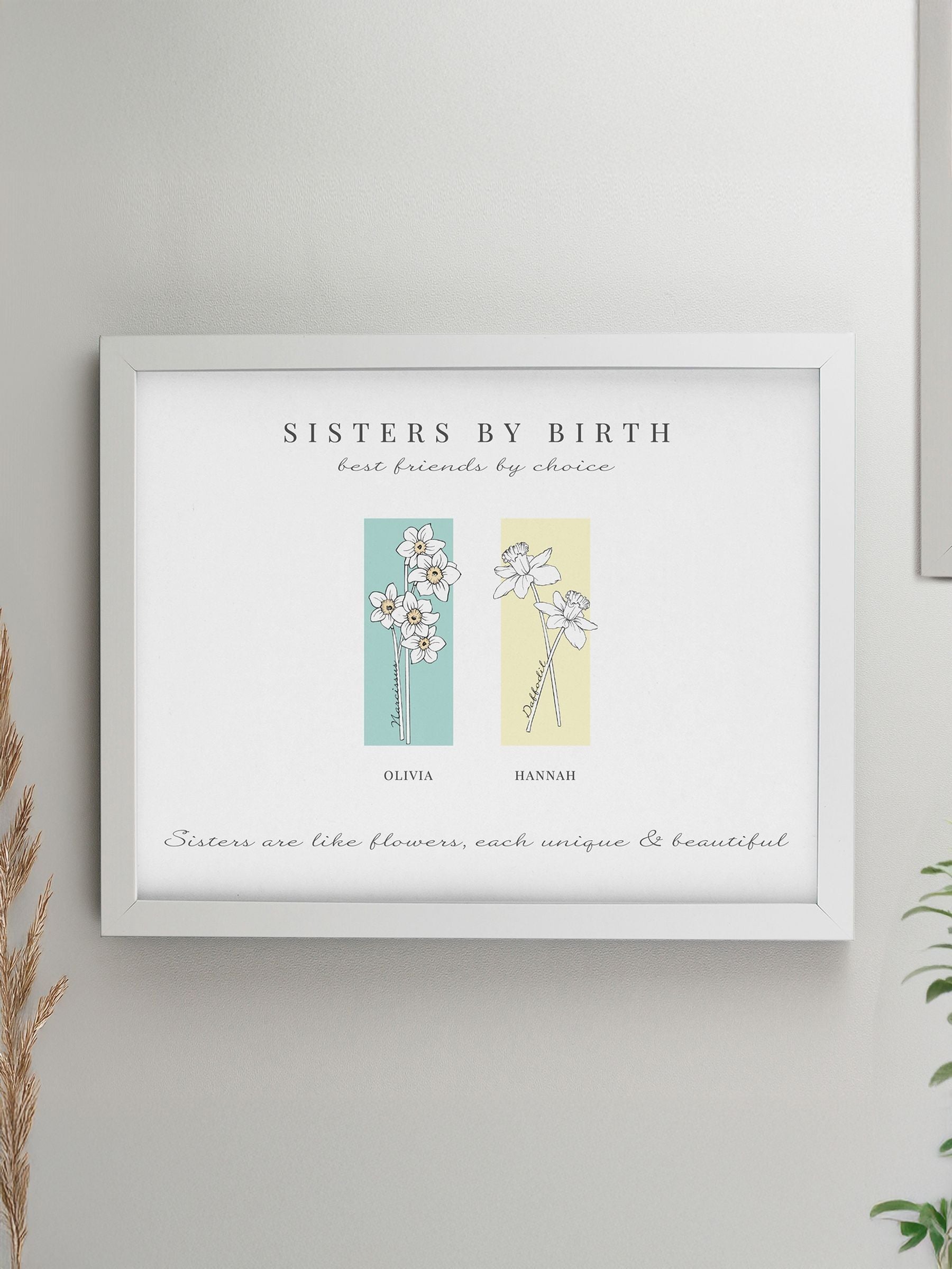 PMC Flower of the Month Framed Print A4, imported from the UK