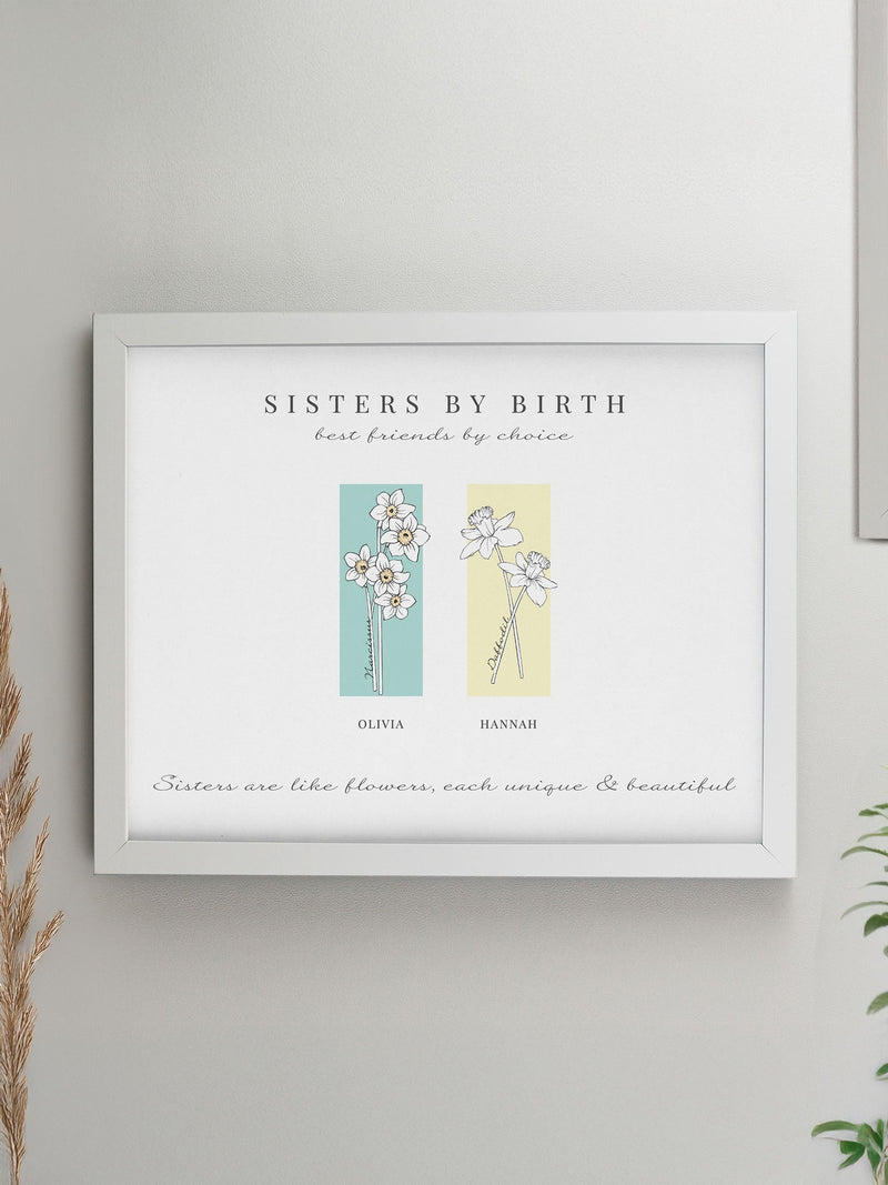 PMC Flower of the Month Framed Print A4, imported from the UK