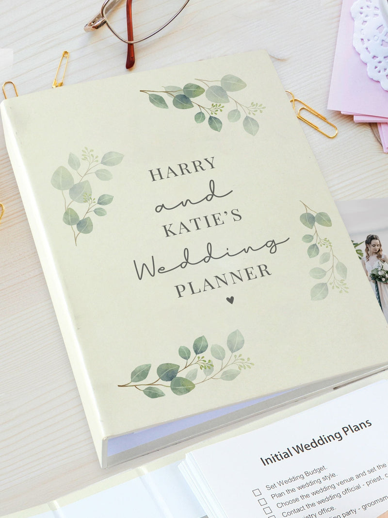 PMC personalisable botanical wedding planner ring bound - British product