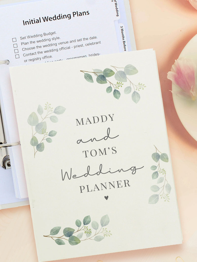 PMC personalisable botanical wedding planner ring bound - British product