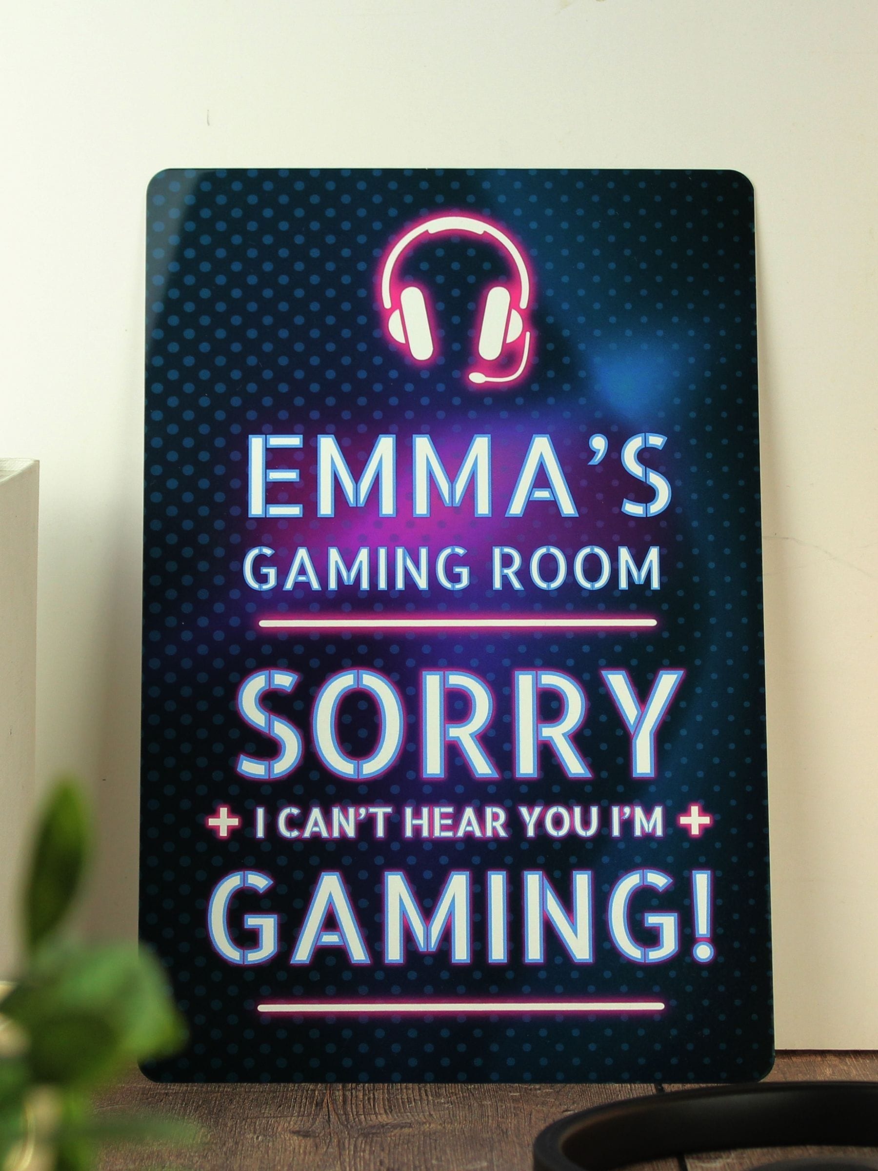 PMC personalised I'm gaming metal sign 19.4x30.5cm, imported from the UK