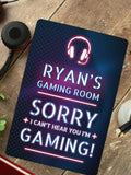 PMC personalised I'm gaming metal sign 19.4x30.5cm, imported from the UK