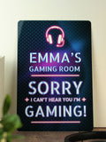 PMC personalised I'm gaming metal sign 19.4x30.5cm, imported from the UK
