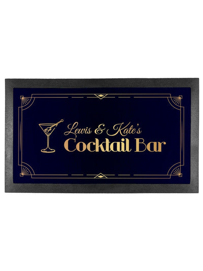 Treat Republic Stylische schwarze Cocktail-Bar-Matte