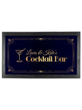 Treat Republic black cocktail bar mat with golden design (British brand)