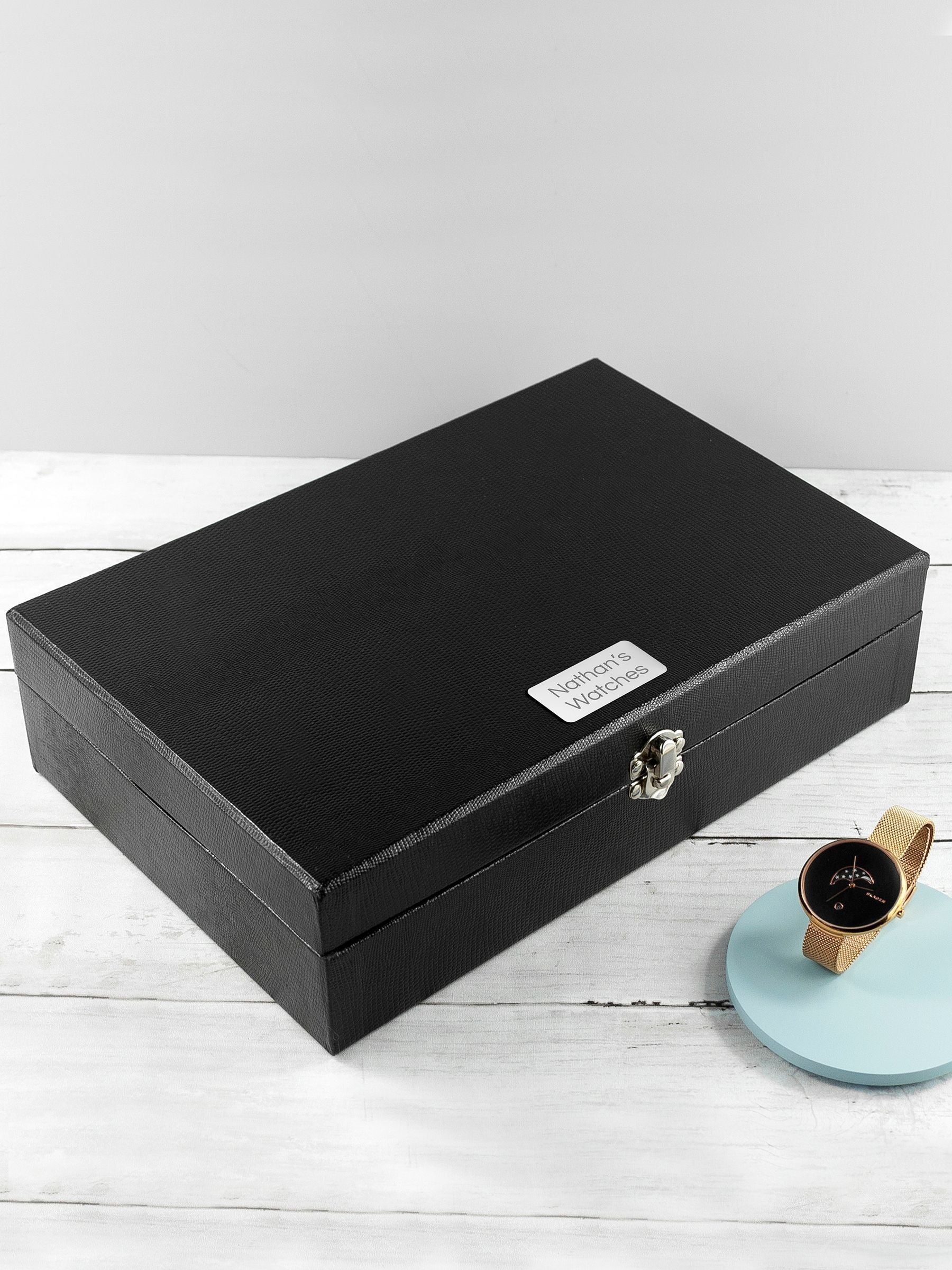 Treat Republic PU croc leather watch box for 12 watches (British brand)