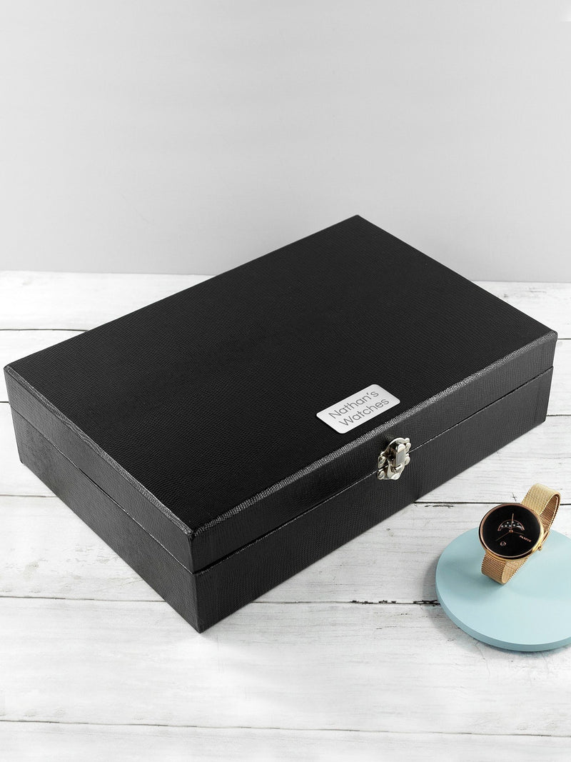 Treat Republic PU croc leather watch box for 12 watches (British brand)