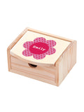 Treat Republic personalised kids flower jewellery box with mirror and drawer, imported from the UK