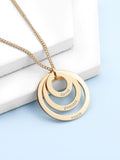 Treat Republic Rings of Love Necklace sterling silver plated (British brand)