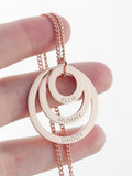 Treat Republic Rings of Love Necklace sterling silver plated (British brand)