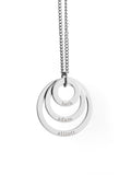 Treat Republic Rings of Love Necklace sterling silver plated (British brand)