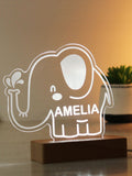 PMC elephant LED light colour-changing personalised, UK version