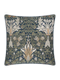 Morris & Co Snakeshead jacquard chenille piped cushion 55cm - British product