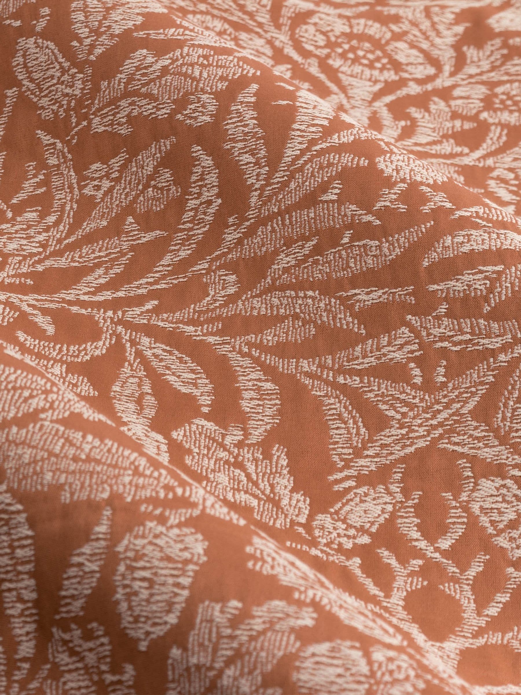Morris & Co Acorn jacquard curtains brick tonal 117x137cm, imported from the UK