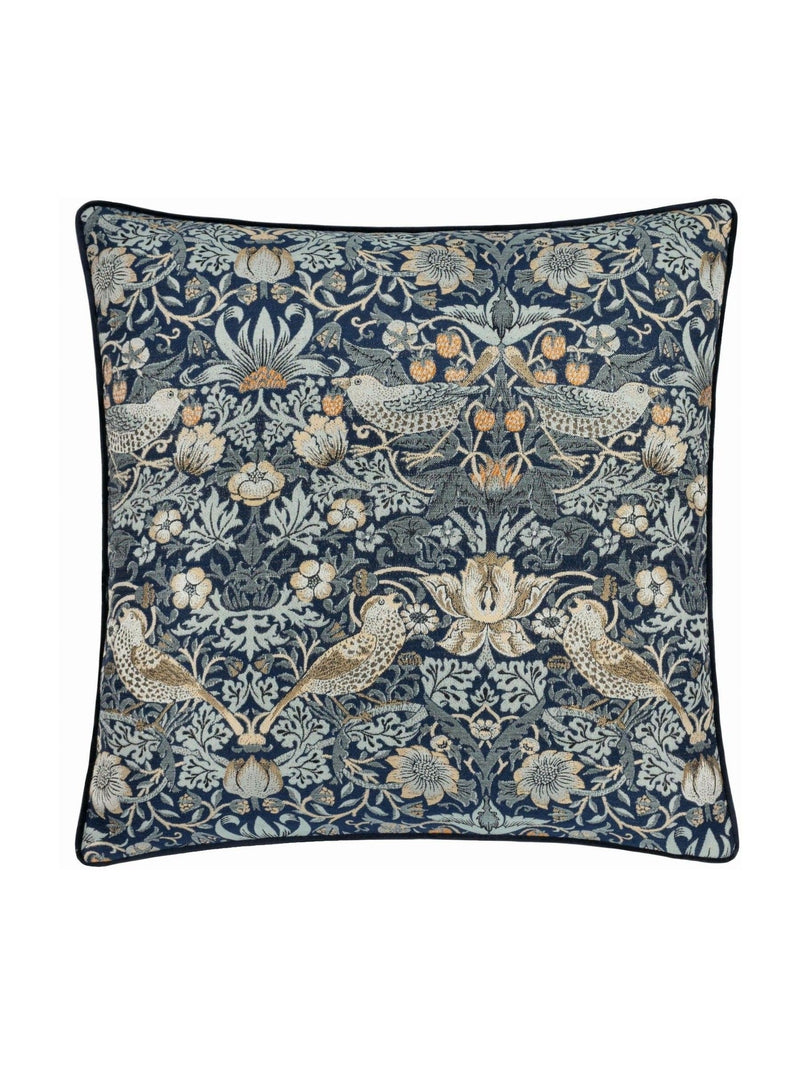 Morris & Co Strawberry Thief jacquard cushion 55cm, UK version