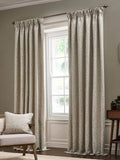 Morris & Co Acorn Tonal jacquard pencil pleat curtains (British brand)