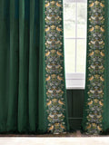 Morris & Co Green Strawberry Thief embroidered curtains (British brand)