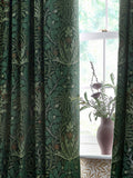 Morris & Co Acorn jacquard chenille pencil pleat curtains, UK version