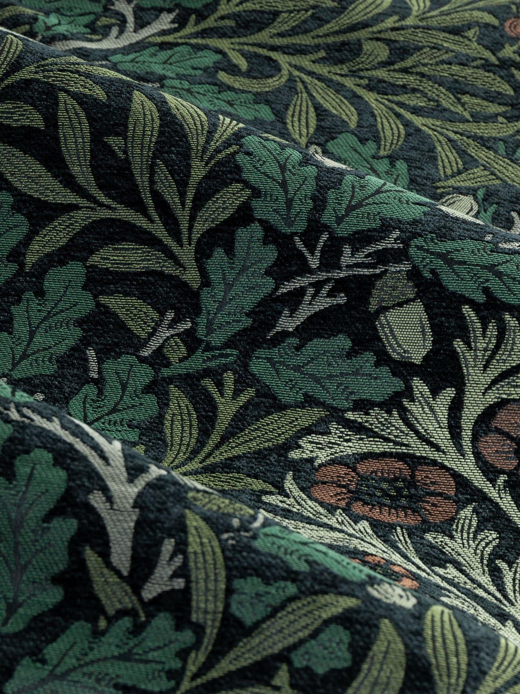 Morris & Co Acorn jacquard chenille pencil pleat curtains, UK version
