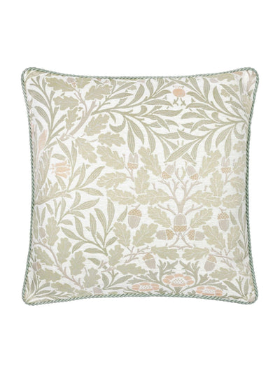 Next Morris &amp; Co Stone Sage Acorn Jacquard Chenille Cushion- Buy online at McGrocer
