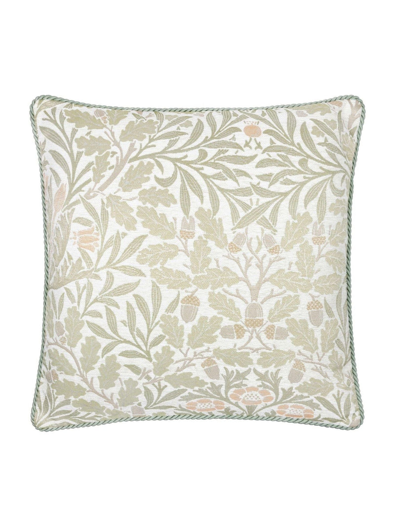 Morris & Co Acorn jacquard cushion stone sage 55cm, UK version