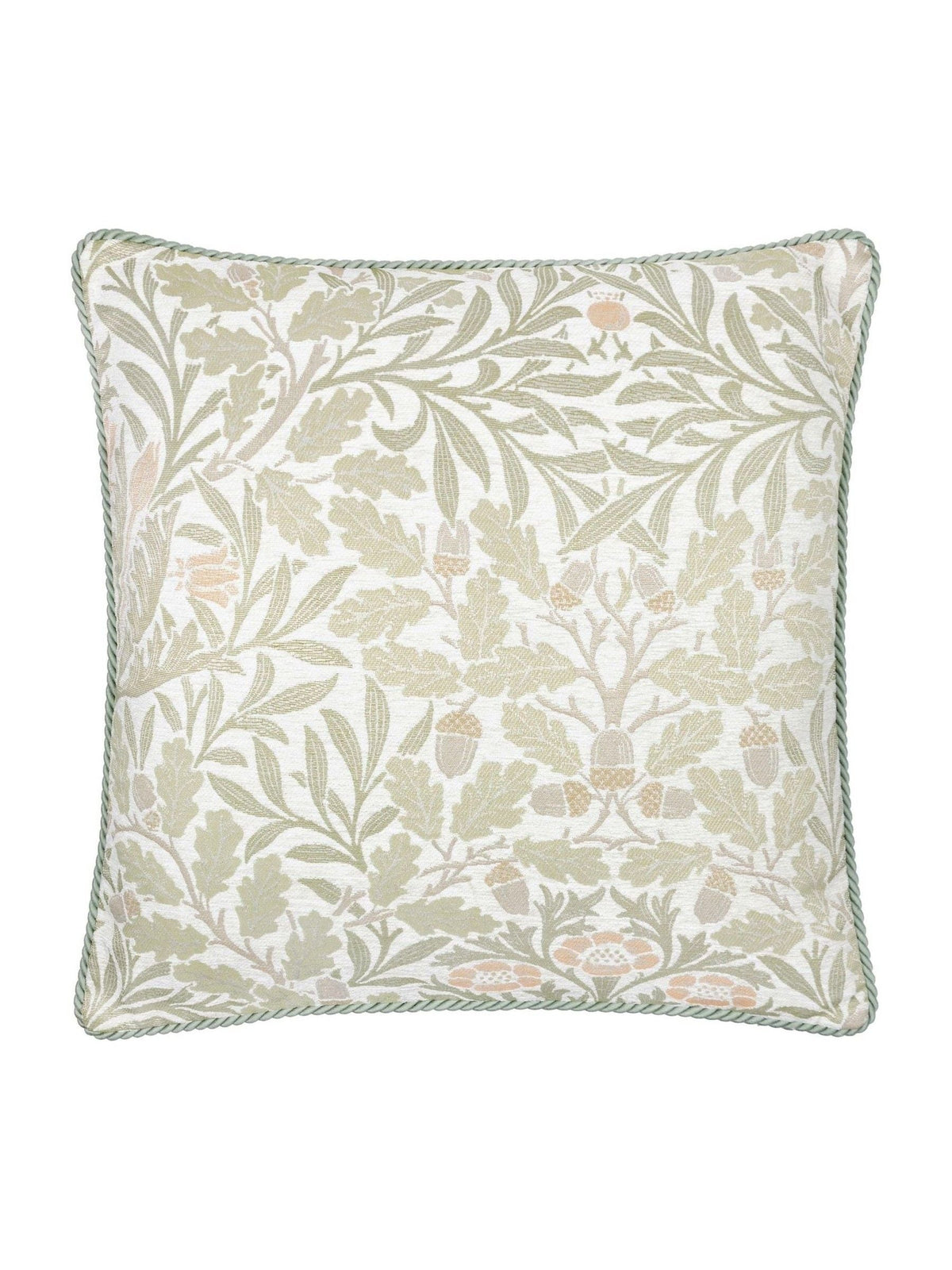 Morris & Co Acorn jacquard cushion stone sage 55cm, UK version